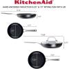 imageKitchenAid Hard Anodized Induction Nonstick Cookware Saute PanJumbo Cooker with Lid and Helper Handle Dishwasher Safe 5 Quart Non Stick Sauteuse with Stainless Steel Handles  Matte BlackSkillet Set 3 Piece