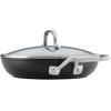 imageKitchenAid Hard Anodized Induction Nonstick Cookware Saute PanJumbo Cooker with Lid and Helper Handle Dishwasher Safe 5 Quart Non Stick Sauteuse with Stainless Steel Handles  Matte BlackSkillet Set 4 Piece