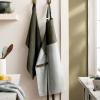 image:imageKitchenAid Evergreen Design Series Herringbone Apron 100 Cotton Adjustable Straps Deep Forest Green 32x28