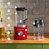 image:imageKitchenAid Pure Power Blender with 2 Personal Blending Jars 1700 Watt Peak Power KSB2078 Black MatteEmpire Red