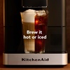 image:imageKitchenAid Fully Automatic Espresso Machine KF3 with 15 Hot and Iced Coffee Options  BuiltIn Grinder  Auto Milk System Black Matte KES8453