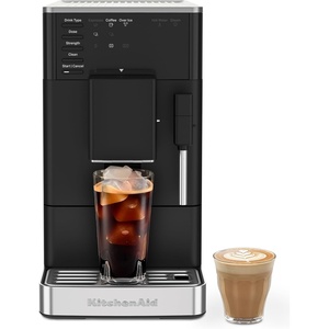 image:imageKitchenAid Fully Automatic Espresso Machine KF2 with 6 Hot and Iced Coffee Options  BuiltIn Grinder  Steam Wand Black Matte KES8452