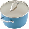 image:imageKitchenAid Hard Anodized Ceramic Nonstick Pots and Pans Set with Saucepans Frying Pans Stockpot and Lids 10 Piece Non Stick Cookware Set with Stainless Steel Handles  Porcelain WhiteBlue Velvet