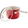 image:imageKitchenAid Hard Anodized Ceramic Nonstick Pots and Pans Set with Saucepans Frying Pans Stockpot and Lids 10 Piece Non Stick Cookware Set with Stainless Steel Handles  Porcelain WhiteEmpire Red