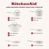 image:imageKitchenAid Hard Anodized Ceramic Nonstick Pots and Pans Set with Saucepans Frying Pans Stockpot and Lids 10 Piece Non Stick Cookware Set with Stainless Steel Handles  Porcelain WhitePorcelain