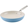 image:imageKitchenAid Hard Anodized Ceramic Nonstick Pots and Pans Set with Saucepans Frying Pans Stockpot and Lids 10 Piece Non Stick Cookware Set with Stainless Steel Handles  Porcelain WhiteBlue Velvet