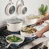 image:imageKitchenAid Hard Anodized Ceramic Nonstick Pots and Pans Set with Saucepans Frying Pans Stockpot and Lids 10 Piece Non Stick Cookware Set with Stainless Steel Handles  Porcelain WhiteWhite