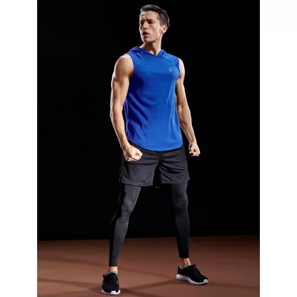 NELEUS Dry Fit Workout Athletic Muscle Tank with Hoods Pack of 3