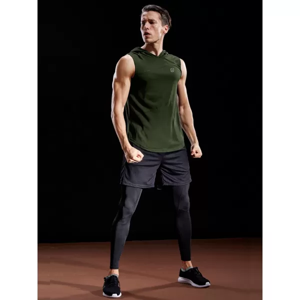 NELEUS Dry Fit Workout Athletic Muscle Tank with Hoods Pack of 3