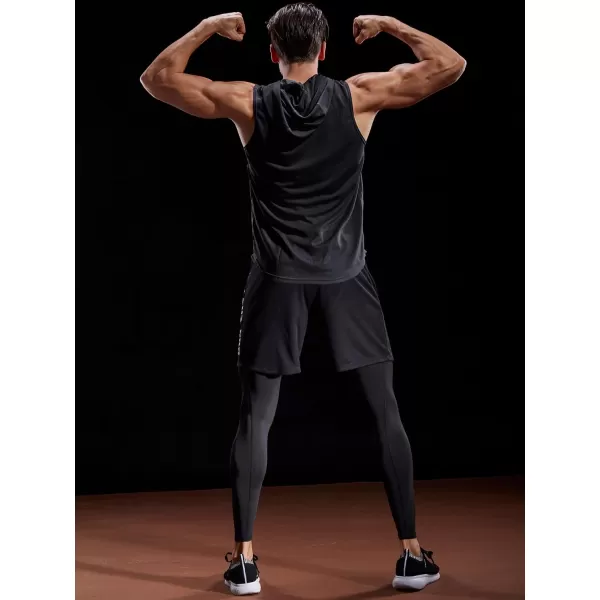 NELEUS Dry Fit Workout Athletic Muscle Tank with Hoods Pack of 3
