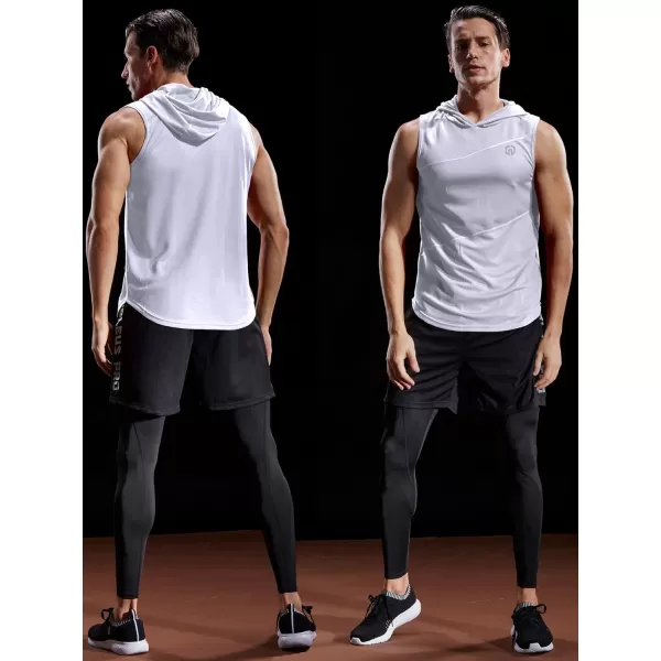 NELEUS Dry Fit Workout Athletic Muscle Tank with Hoods Pack of 3