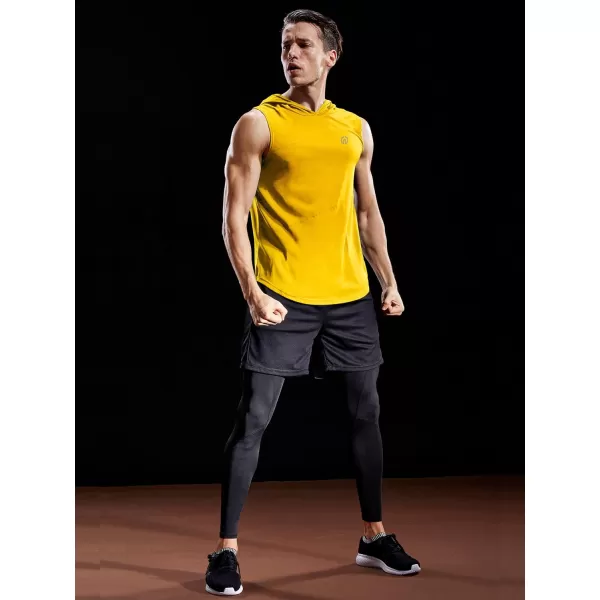 NELEUS Dry Fit Workout Athletic Muscle Tank with Hoods Pack of 3