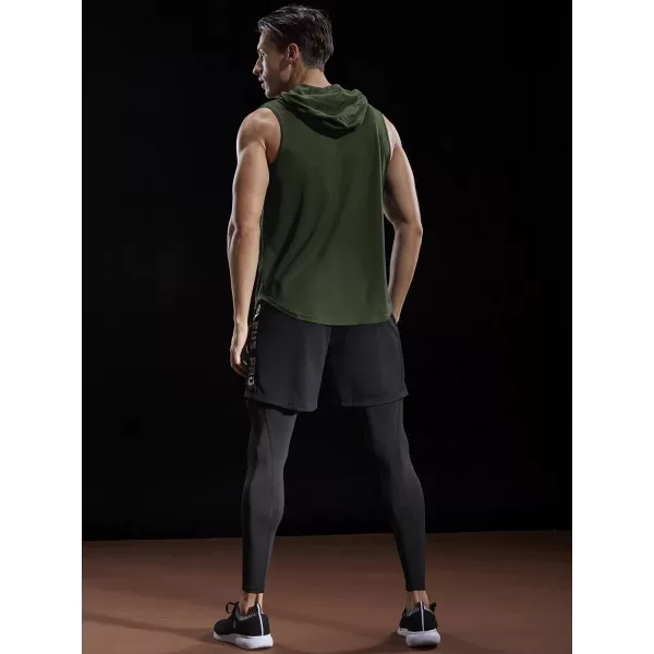 NELEUS Dry Fit Workout Athletic Muscle Tank with Hoods Pack of 3