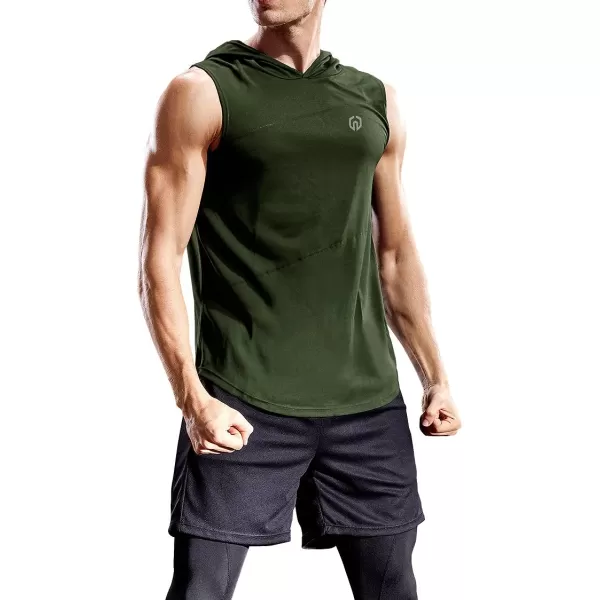 NELEUS Dry Fit Workout Athletic Muscle Tank with Hoods Pack of 3