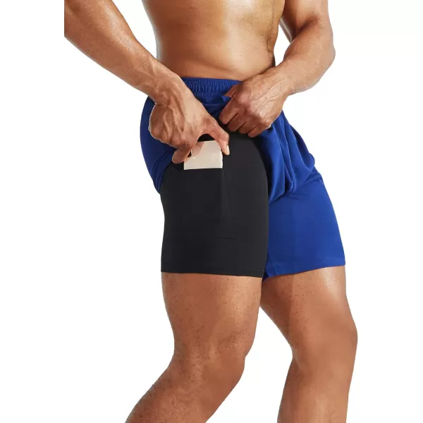 NELEUS Men's 2 in 1 Running Shorts with Liner,Dry Fit Workout Shorts with Pockets