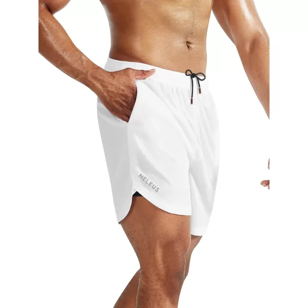 NELEUS Men's 2 in 1 Running Shorts with Liner,Dry Fit Workout Shorts with Pockets