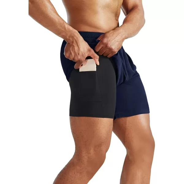 NELEUS Men's 2 in 1 Running Shorts with Liner,Dry Fit Workout Shorts with Pockets
