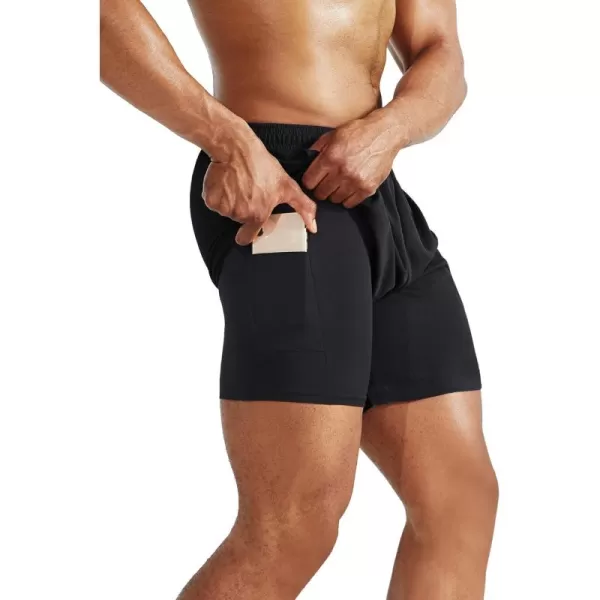 NELEUS Men's 2 in 1 Running Shorts with Liner,Dry Fit Workout Shorts with Pockets