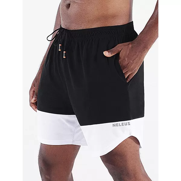 NELEUS Men's 2 in 1 Running Shorts with Liner,Dry Fit Workout Shorts with Pockets