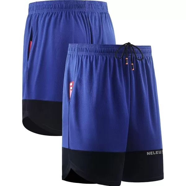 NELEUS Men's 2 in 1 Running Shorts with Liner,Dry Fit Workout Shorts with Pockets