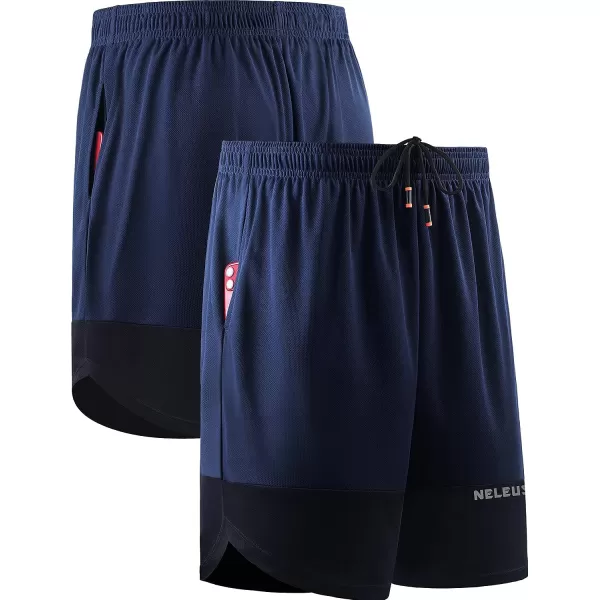 NELEUS Men's 2 in 1 Running Shorts with Liner,Dry Fit Workout Shorts with Pockets