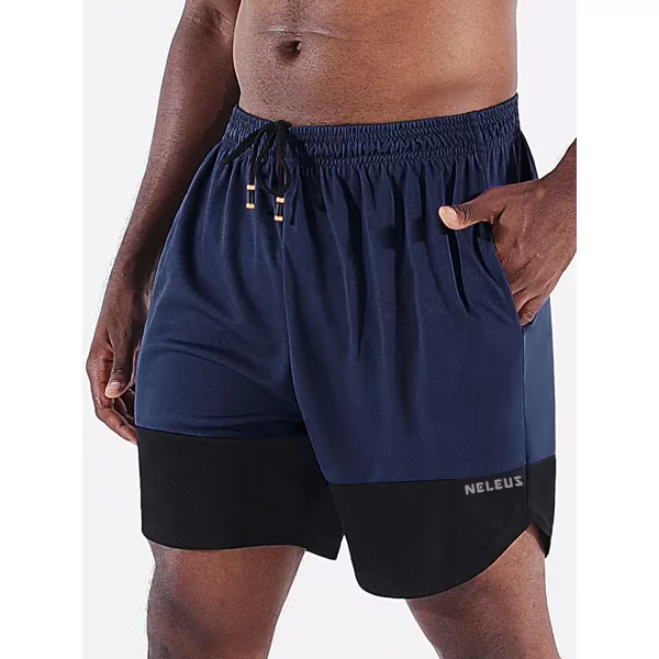 NELEUS Men's 2 in 1 Running Shorts with Liner,Dry Fit Workout Shorts with Pockets