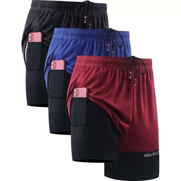 6094 Black/Red/Blue,3 Pack