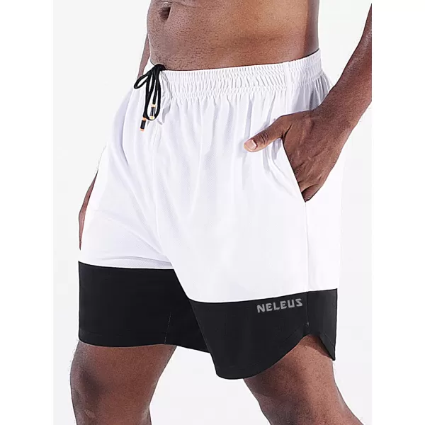 NELEUS Men's 2 in 1 Running Shorts with Liner,Dry Fit Workout Shorts with Pockets