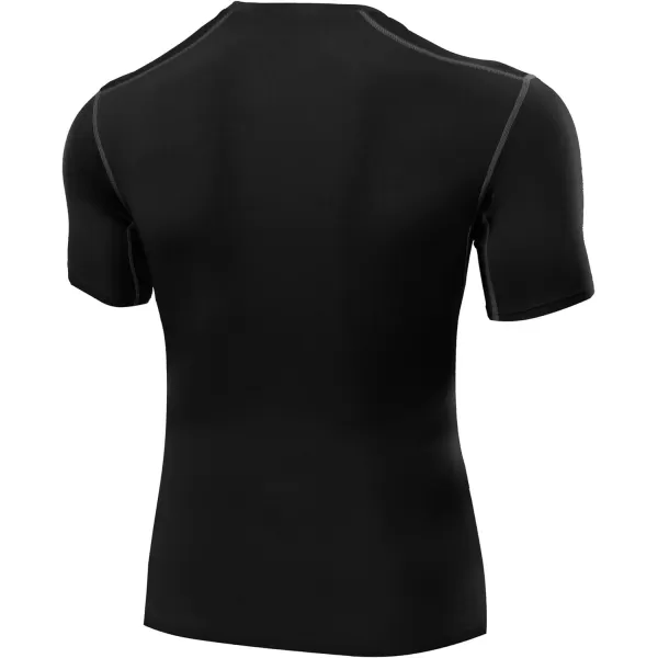 NELEUS Men's 3 Pack Athletic Compression Base Layer Workout Shirt