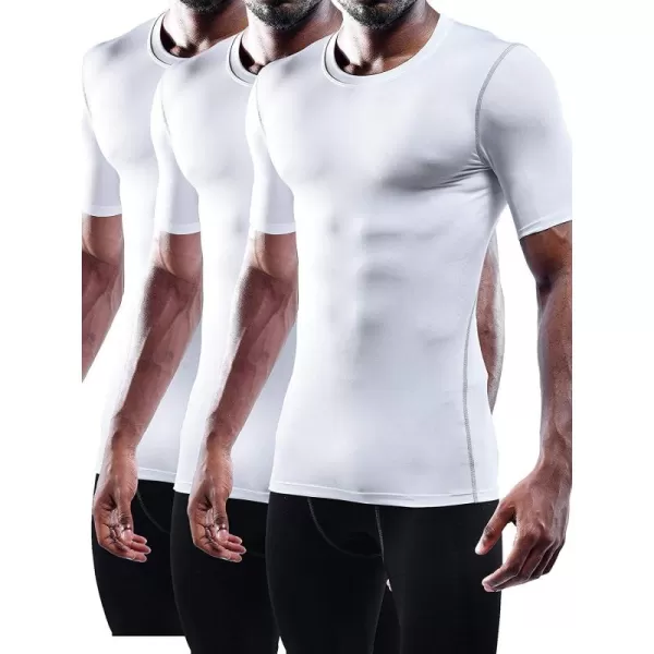 NELEUS Men's 3 Pack Athletic Compression Base Layer Workout Shirt