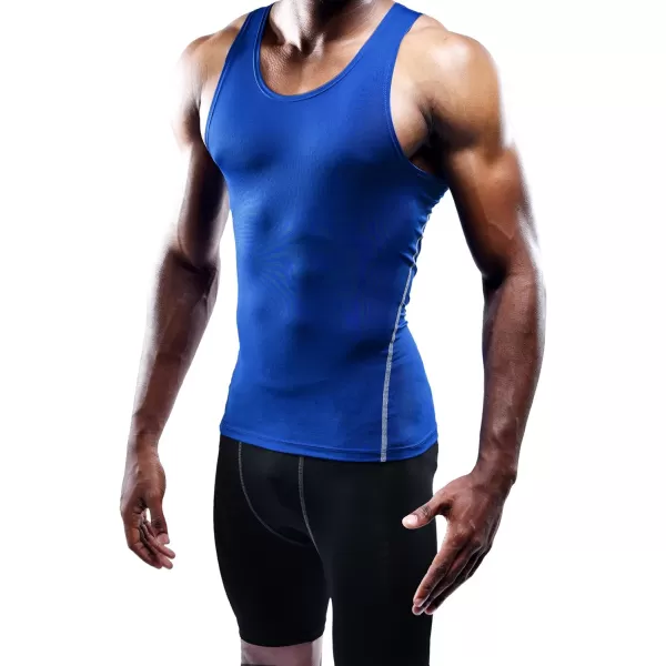 NELEUS Men's 3 Pack Athletic Compression Under Base Layer Sport Tank Top