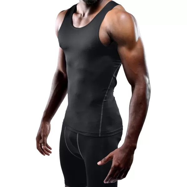 NELEUS Men's 3 Pack Athletic Compression Under Base Layer Sport Tank Top