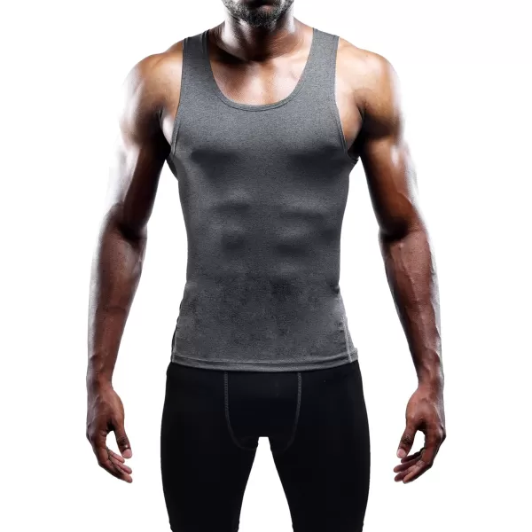 NELEUS Men's 3 Pack Athletic Compression Under Base Layer Sport Tank Top