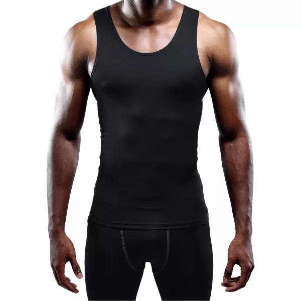 NELEUS Men's 3 Pack Athletic Compression Under Base Layer Sport Tank Top