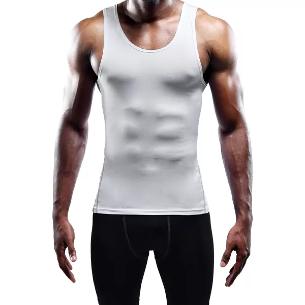 NELEUS Men's 3 Pack Athletic Compression Under Base Layer Sport Tank Top