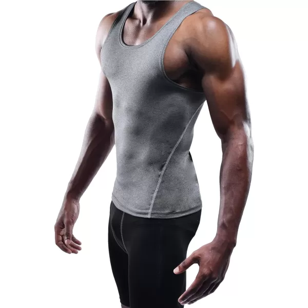 NELEUS Men's 3 Pack Athletic Compression Under Base Layer Sport Tank Top