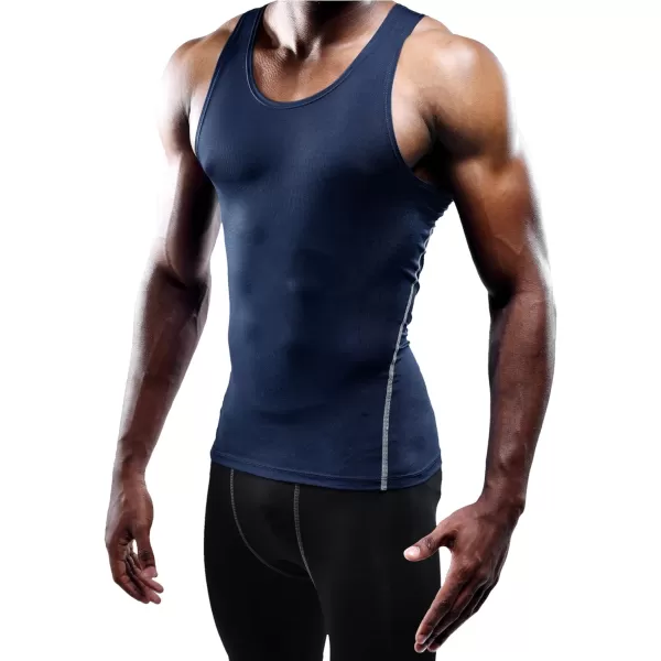 NELEUS Men's 3 Pack Athletic Compression Under Base Layer Sport Tank Top