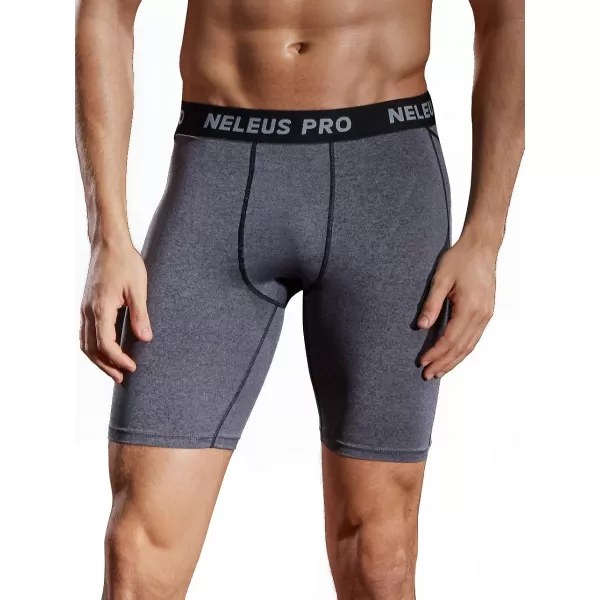 NELEUS Men's 3 Pack Compression Shorts