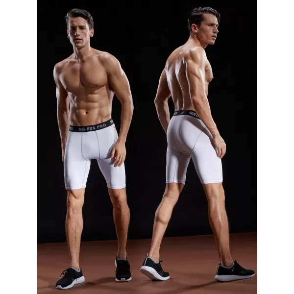 NELEUS Men's 3 Pack Compression Shorts