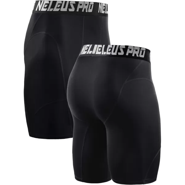 NELEUS Men's 3 Pack Compression Shorts
