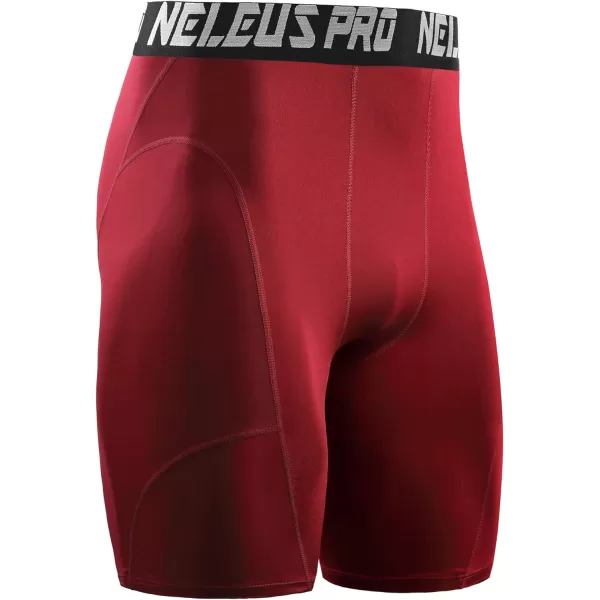 NELEUS Men's 3 Pack Compression Shorts