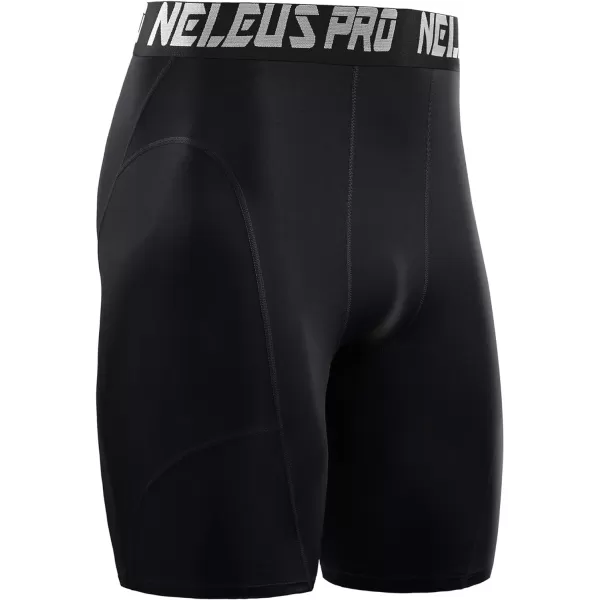NELEUS Men's 3 Pack Compression Shorts