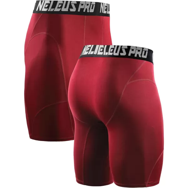 NELEUS Men's 3 Pack Compression Shorts