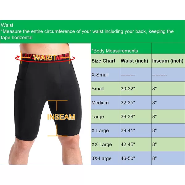 NELEUS Men's 3 Pack Compression Shorts