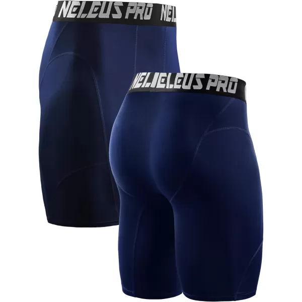 NELEUS Men's 3 Pack Compression Shorts
