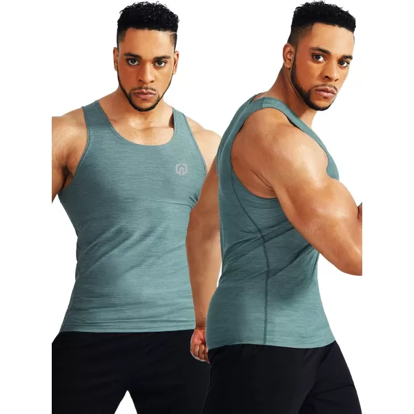 NELEUS Men's 3 Pack Dry Fit Compression Tank Top