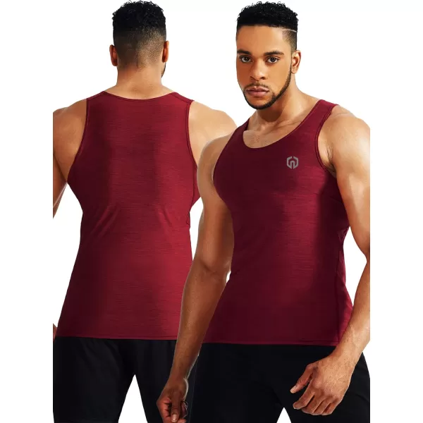 NELEUS Men's 3 Pack Dry Fit Compression Tank Top