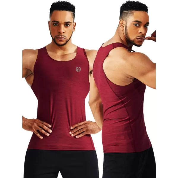 NELEUS Men's 3 Pack Dry Fit Compression Tank Top