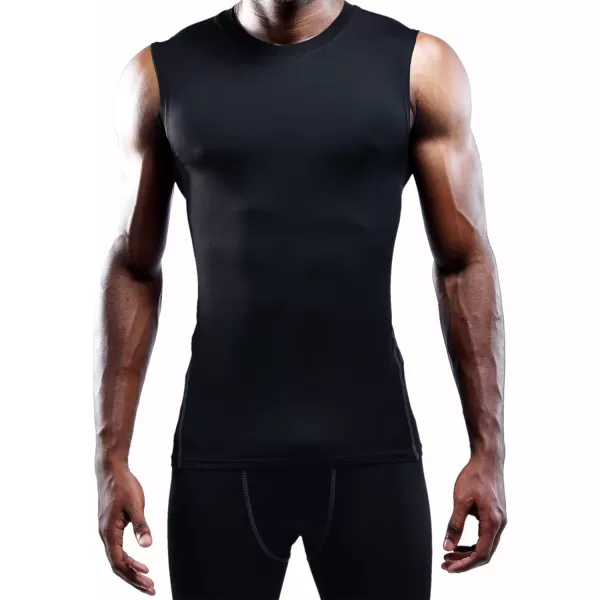 NELEUS Men's 3 Pack Dry Fit Compression Tank Top