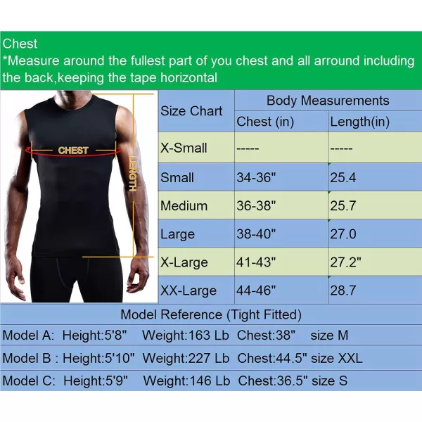 NELEUS Men's 3 Pack Dry Fit Compression Tank Top